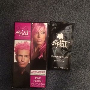 Splat pink fetish hair dye with extra bleach